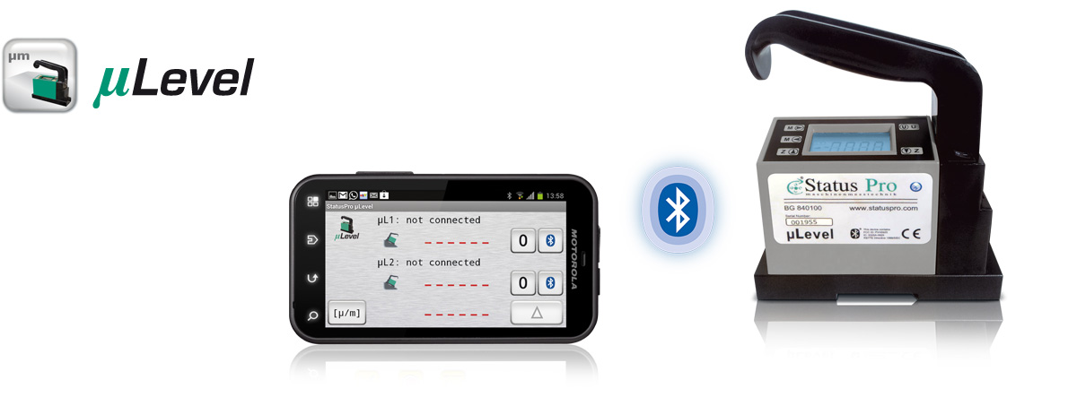 Level System mit Android basiertem Smartphone und Bluetooth-Verbindung